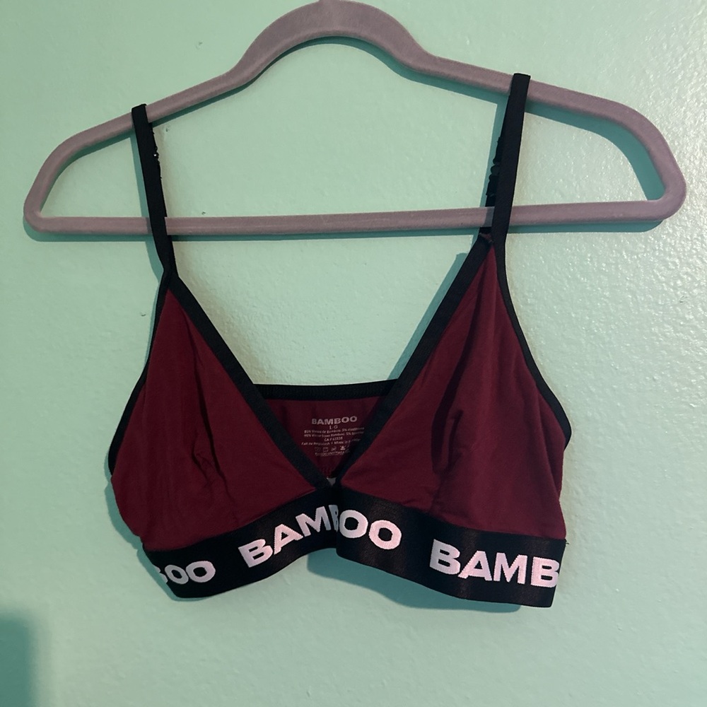 large burgundy bralette from Bamboo Underwear